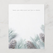 Budget Sneeuw Pijnboom & Blad Prettig Kerstfeest Flyer (Achterkant)
