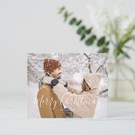 BUDGET Sneeuwbedekking Kaart voor kerstmis foto's (Staand voorkant)