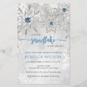 Budget Sneeuwvlok Is Op Weg Jongens Baby Shower (Voorkant)