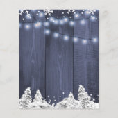 Budget snewflakes wintertrouwuitnodiging flyer (Achterkant)