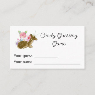 Budget Snoep Game Pink Girl's Baby shower Informatiekaartje
