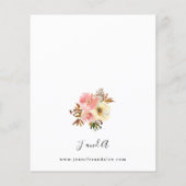 Budget Snoep Roze en Gele Floral Weddenschap Flyer (Achterkant)