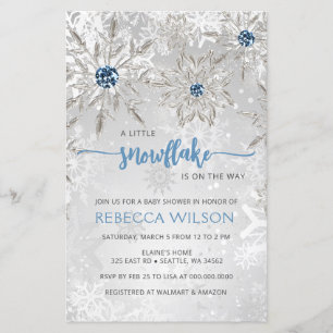 Budget Snowflake is op de weg Boy Baby shower