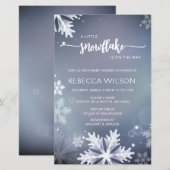 Budget Snowflake is op de weg Boy Baby shower (Voorkant / Achterkant)