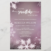 Budget Snowflake is op de weg meisje Baby shower (Voorkant)