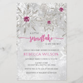 Budget Snowflake is op de weg meisje Baby shower (Voorkant)