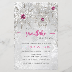 Budget Snowflake is op de weg meisje Baby shower
