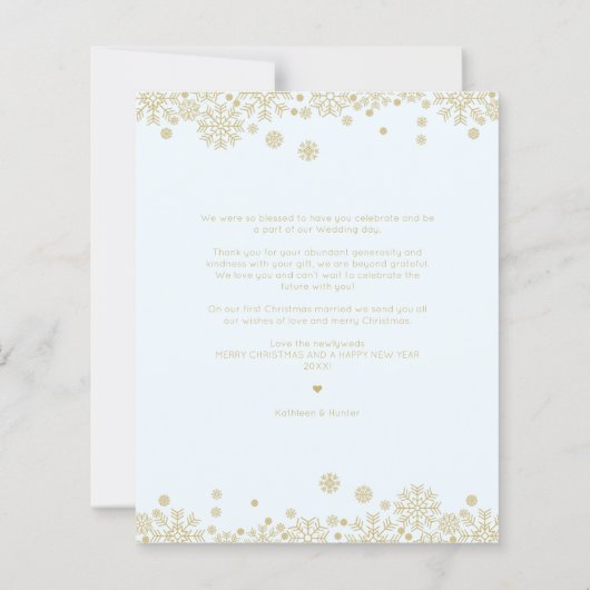 Budget Snowflakes First Merry Christmas Fake Gold (Achterkant)