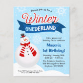 Budget Snowman Boy Winter ONEderland 1st Birthday (Voorkant)