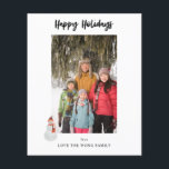 Budget Snowman Prettige feestdagen Foto verticaal Flyer<br><div class="desc">****** MATTE PAPIER IS DUN. UPGRADE NAAR EEN DIKKER PAPIER. GEEN ENVELOPPEN INBEGREPEN. VOOR KAART VOORRAAD, DIKKERE KAARTEN, BEKIJK DE ONDERSTAANDE LINK. KAART VOORRAAD, DIKKERE KAARTEN HEBBEN EEN OPTIE VOOR ENVELOPPEN OF BEVAT ZE********** Bespaar geld op kaarten met een papieren flyer. Verwarm de vakantie Prettige feestdagen van je familie en...</div>