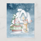 BUDGET Snowmen in sneeuwfotokerstmis (Voorkant)