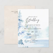 BUDGET Snowy Mountains Winter Lake Treines (Voorkant / Achterkant)