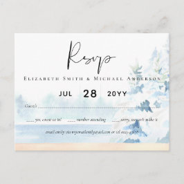 BUDGET Snowy Mountains Winter Lake Treines Briefkaart