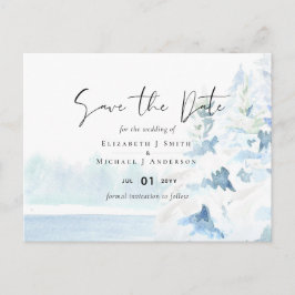 BUDGET Snowy Mountains Winter Lake Treines Briefkaart