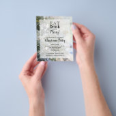 Budget Snowy Pines kerstavond feestdag uitnodiging Flyer (Hand)