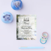 Budget Snowy Pines kerstavond feestdag uitnodiging Flyer (Enkel)