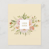 Budget Soft Flowers 50th Anniversary Invitation (Achterkant)