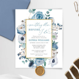 Budget Something Blue Bridal Shower Uitnodiging