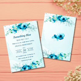 Budget Something Blue Bridal Shower Uitnodiging