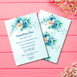 Budget Something Blue Bridal Shower Uitnodiging
