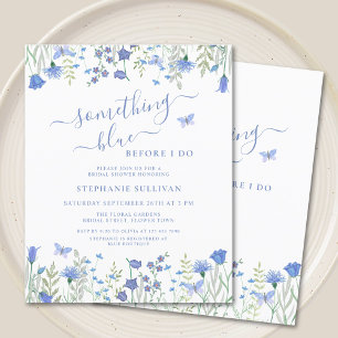 Budget Something Blue Bridal Shower Uitnodiging
