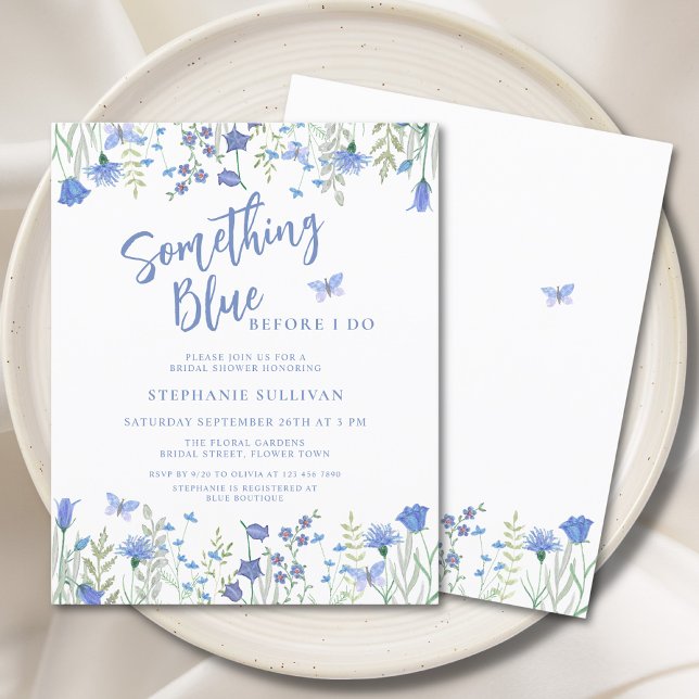 Budget Something Blue Bridal Shower Uitnodiging (Creator heeft geüpload)