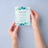 Budget Something Blue Bridal Shower Uitnodiging Flyer (Hand)