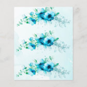 Budget Something Blue Bridal Shower Uitnodiging Flyer (Achterkant)