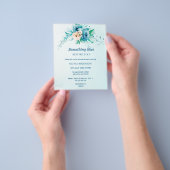 Budget Something Blue Bridal Shower Uitnodiging Flyer (Hand)