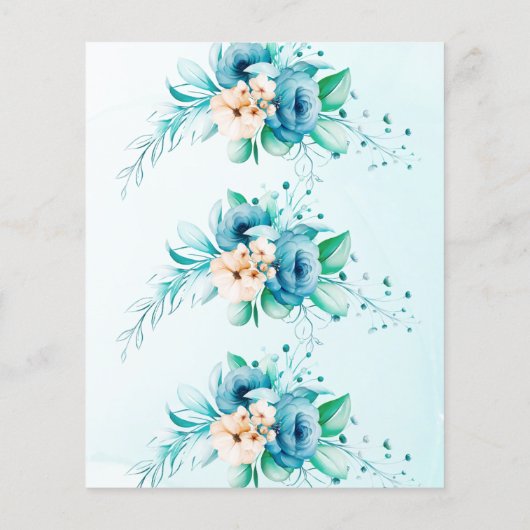 Budget Something Blue Bridal Shower Uitnodiging Flyer (Achterkant)