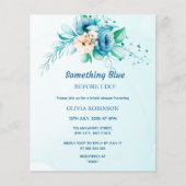 Budget Something Blue Bridal Shower Uitnodiging Flyer (Voorkant)