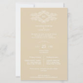 Budget Sophisticated Flourish Chic Golden Initiale (Achterkant)