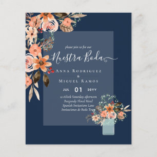 BUDGET Spaanse BODA Herfst Flowers Oranje Flyer