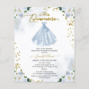 Budget Spaanse Quinceanera Uitnodiging Bloemstuk