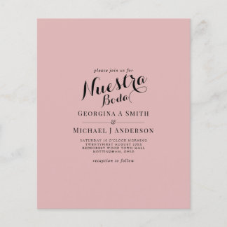 BUDGET Spaanse Trouwfeest Tweetalige Boda Trouwfol Flyer