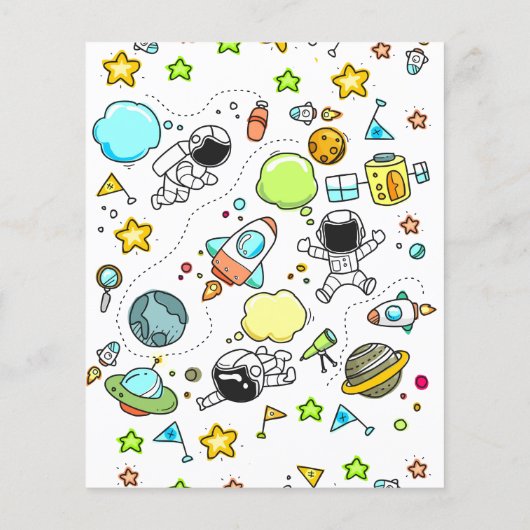BUDGET Space Astronaut Birthday Party Invitation (Achterkant)