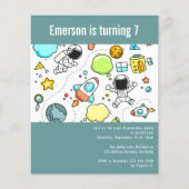 BUDGET Space Astronaut Birthday Party Invitation (Voorkant)