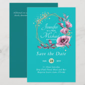 BUDGET Sparen Dates Magenta Floral Wreate (Voorkant / Achterkant)