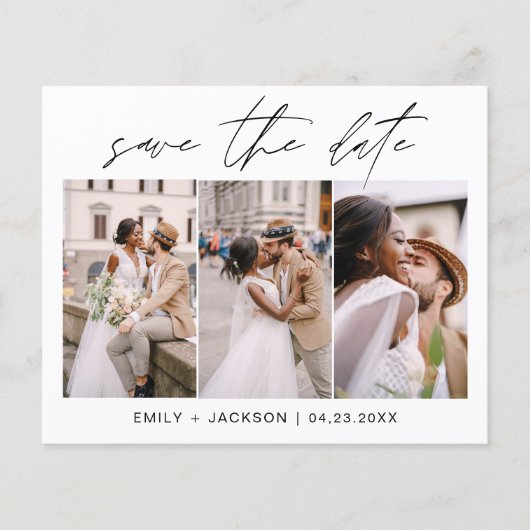 Budget sparen Datum 3 Foto Elegant Modern (Voorkant)