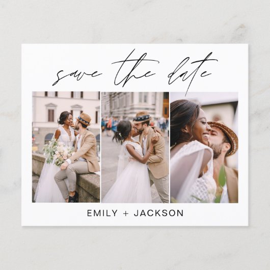 Budget sparen Datum 3 Foto Elegant Modern (Voorkant)