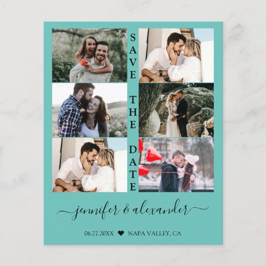 Budget sparen datum 6 de Typografie van de Collage (Voorkant)