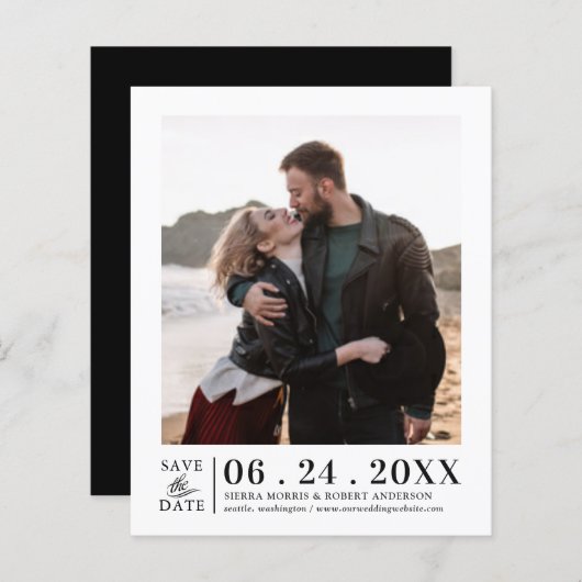 Budget sparen de Datum Gemakkelijke Verticale Foto (Voorkant / Achterkant)