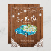 Budget sparen de Datum Rustic Wood Lichten Daisies (Voorkant / Achterkant)