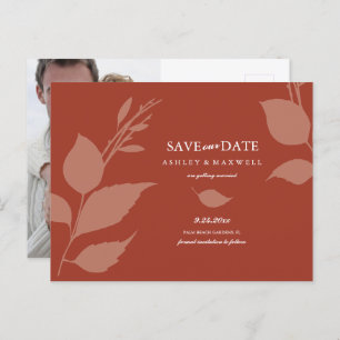 Budget sparen de Datum Terracotta Aankondigingskaart