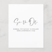 Budget sparen de Datum Uitnodigingen van de Foto Flyer (Achterkant)