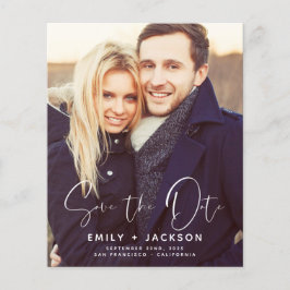 Budget sparen de Datum Uitnodigingen van de Foto Flyer