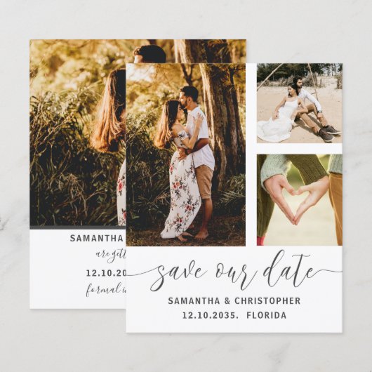 Budget sparen Onze Datum Zwart-wit 3 Foto (Voorkant / Achterkant)