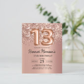 Budget Sparkle 13e Verjaardag Roos Gold Party (Staand voorkant)