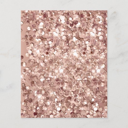 Budget Sparkle 13e Verjaardag Roos Gold Party Flyer (Achterkant)