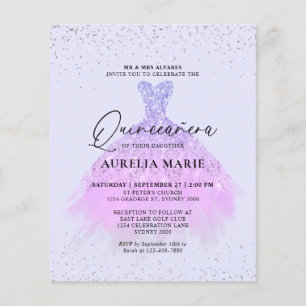 Budget Sparkle Lila Prinses Jurk Quinceanera